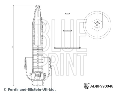 Cap, oil filter housing